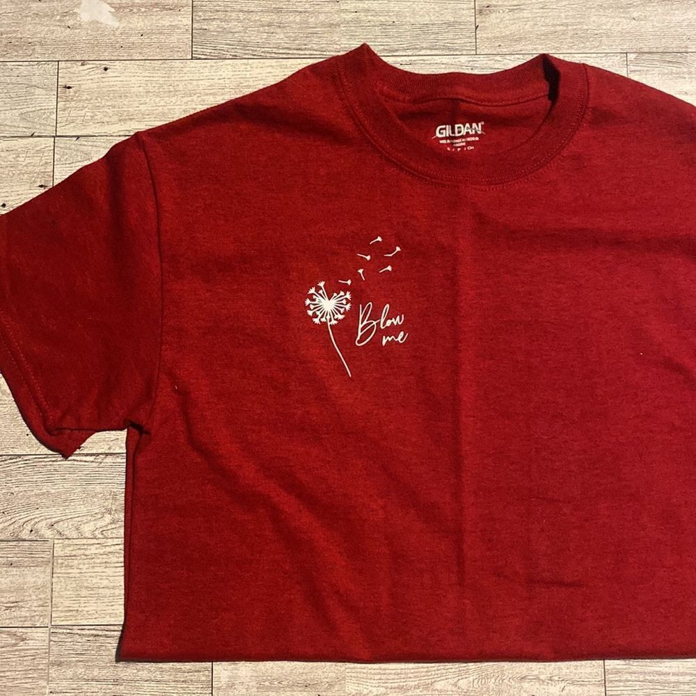 “Blow Me”, Custom Dandelion Graphic, Unisex Tee - Picture 13 of 15